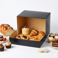 Boîtes d'emballage pour boulangerie, boîtes à gâteaux en papier personnalisées imprimées avec fenêtre pour pâtisserie, cupcakes, biscuits, desserts