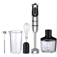 Anbolife Nouveau Mixeur Plongeant Portable Facile à Utiliser avec Bâtonnet et Autocollant pour Cuisine Domestique 5-en-1 Mini
