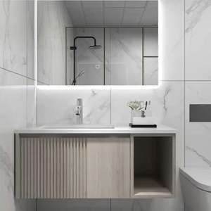 Mueble de Baño de Diseño Personalizado con Lavabo, Muebles de Baño Elegantes - Product Image 1