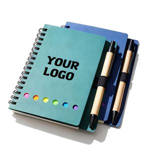 YS040 Customizable Logo Kraft Notepad with Pen Memo <b>Sticky</b> <b>Notes</b> Notebook Printed Promotion Custom Binder Notebook - Product Image 1