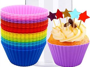Cake Molds Basics Reusable <b>Silicone</b> Baking Cups Muffin Liners Cake <b>Tools</b> BPA Free Silicon Mold - Product Image 3