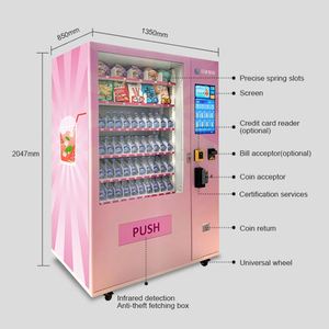 Hot Snacks &amp; Drinks Intelligent <strong>Automatic</strong> Combination <strong>Vending</strong> <strong>Machine</strong> with Card Read and Coin Operated