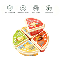 Boîte à pudding triangulaire IML écologique avec logo personnalisé, gobelet à dessert en plastique pour Noël, boutique de gâteaux festifs, emballage pour événements de fin d'année