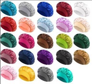 2025 monostrato grande cappellino di raso bandane per dormire <span class=keywords><strong>capelli</strong></span> avvolge cappello da doccia di design per le donne - Product Image 2