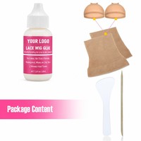 Kit d'installation de perruque Lace Front : Colle, Outils, Bandes, Bonnets et Accessoires Capillaires Imperméables 3 fl oz