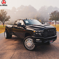Ruedas de Aleación Forjadas Personalizadas en Oferta para Camionetas Ford RAM 8x180 8x200 8x165.1 8*5.5 8.6.5 22 24 26 28 30 Pulgadas con Borde Pulido