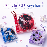 Porte-clés personnalisé en acrylique transparent avec puce NFC, mini pendentif disque personnalisé avec texte/logo pour cadeaux intelligents et souvenirs