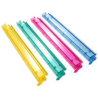 Poussoir de cartes moderne et coloré, règle de Mahjong américain en acrylique transparent avec design multicolore, portable et durable