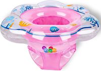 Siège de bain gonflable pour bébé en forme de fleur, en PVC écologique, anti-retournement, avec balles colorées à hochet pour piscine et plage