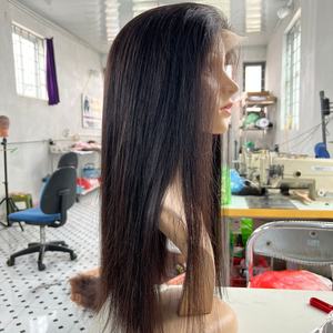 Perruque Lace Closure Frontal Wig naturelle, cheveux bruts de qualité supérieure, cuticules alignées, prix de gros - Product Image 1