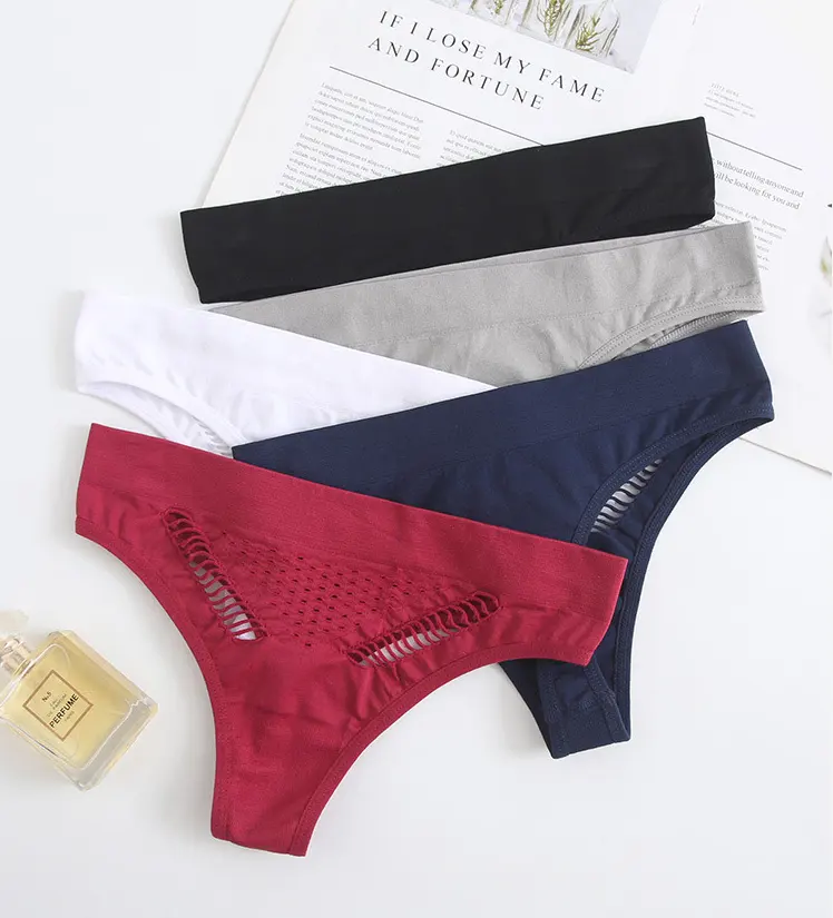 Hollow Out Design Breathable G String Girls Panties Female Underwear Panties High Quality Ladies Underwear Panties Woven Adults