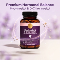Complément Myo-Inositol D-Chiro-Inositol 40/1 avec Ashwagandha et Vitamine D3, 60 Gélules Végétales, Équilibre Hormonal Féminin, OEM ODM