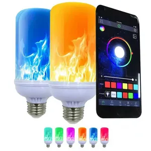 Flame Light RGB Emulation Breathing Gravity Sensor Fire Flickering Decorative Light APP Control for Home Bar Wedding Party