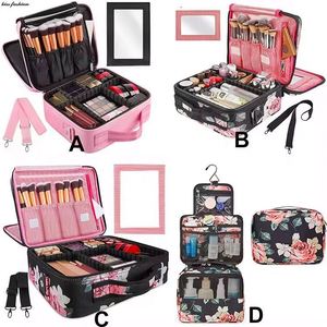Échantillon gratuit de trousse de maquillage de voyage personnalisée, sac cosmétique en toile miniature, vente en gros, étiquette privée, sac de maquillage rose pour femme, voyage - Product Image 2