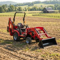 Mini Tractor Agrícola Usado 4x4 de 1100cc y 35HP con Cargador Frontal, Probado en Alemania, Inspección de Video Personalizada, Envío Inmediato