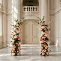 Décorations de mariage de luxe, fleurs et arômes floraux pour arche, arrangements floraux d'automne, fleurs au toucher réel, décorations personnalisées pour événements et fêtes