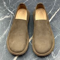 Chaussures Birken pour hommes, chaussures en cuir polyvalentes de style rétro pour le printemps, chaussures à bout large pour hommes, légères, semelles souples, mocassins