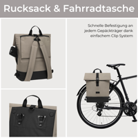 Meilleures ventes - Sacoche de vélo convertible 2-en-1 de haute qualité, imperméable, légère et pratique pour les trajets quotidiens