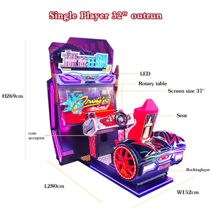 <strong>Amusement</strong> Arcade Racing Game <strong>Machine</strong> with Motion Seat Metal Construction English Language 55" LCD Screen - Product Image 4