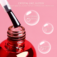AS Private Label 15ml Base et Top Coat Gel Polish Huile UV Soak Off Semi-Permanent Nail Art Gel Vernis Base Gel Top Coat Huile Vernis
