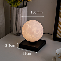 Lámpara Lunar Magnética Levitante de Plástico con Rotación Automática, Luz Nocturna LED, Lámpara de Mesa Flotante, Decoración Creativa para el Hogar, Adorno de Escritorio