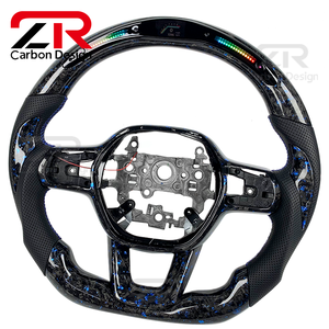 Volante Deportivo Personalizado de Fibra de Carbono Forjado con LED para <span class=keywords><strong>Honda</strong></span> Civic 11ª Generación, Volante Personalizado para <span class=keywords><strong>Accord</strong></span> CR-V Acura Integra - Product Image 2