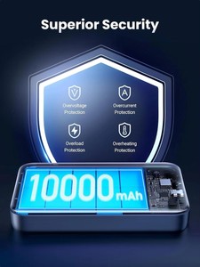 UGREEN 10000mAh carga rápida LED pantalla Digital banco de energía móvil batería de polímero de litio de alta capacidad interfaz de entrada USB 20W - Product Image 6