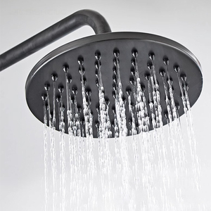 Ensemble <span class=keywords><strong>de</strong></span> <span class=keywords><strong>douche</strong></span> européen noir en laiton à double poignée avec pommeau <span class=keywords><strong>de</strong></span> <span class=keywords><strong>douche</strong></span> à pression contrôlée, <span class=keywords><strong>barre</strong></span> coulissante, vanne en céramique polie et jet doux pour appartement - Product Image 4