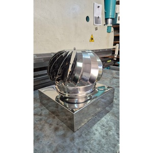 <b>Square</b> Wind Driven Chimney Cowl Stainless Steel 304 KIWA Certified Industrial Design Made in Italy for Flue Gas Air Exhaust - Product Image 4