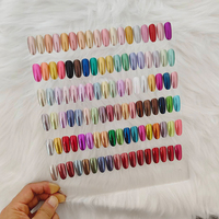 Poudre magique miroir OEM personnalisée 108 couleurs, super brillante, or titane, colorée, 0,4 g, effet miroir, poudre pour nail art DIY