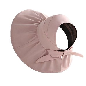 Sun Hat Wide Brim UV Protection Breathable Solid Color Visor For Women Adult Bucket Hat - Product Image 5