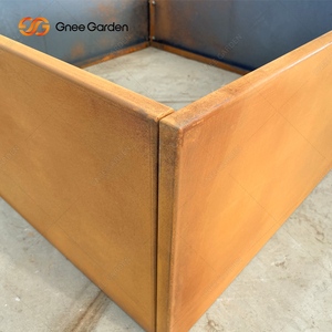 2024 Extérieur Grand Pot De Fleur En Acier Rouillé Pot De Fleur En Acier Corten Corten Acier Planteur Pot De Fleur - Product Image 4