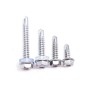 Vis autoperceuses à tête hexagonale M6x25mm-Boulons en tôle autotaraudeuse en acier inoxydable Vis de toit pour toiture en métal - Product Image 6