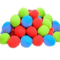 Lot de 60 boules d'eau réutilisables, jeu de combat d'été, balles colorées en coton, jouet pour enfants