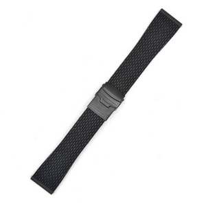Correa de goma suave negra, roja, marrón, naranja, blanca y azul para reloj de hombre 18 20 22 24 <span class=keywords><strong>mm</strong></span> correa de reloj de silicona de un solo paso - Product Image 5