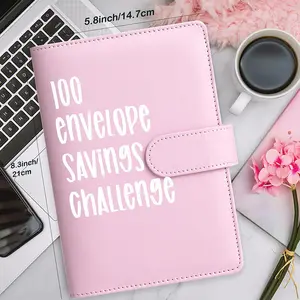 Bview Art A5 Livre de défi pour économiser de l'argent Classeur budgétaire 100 Enveloppe Challenge Binder