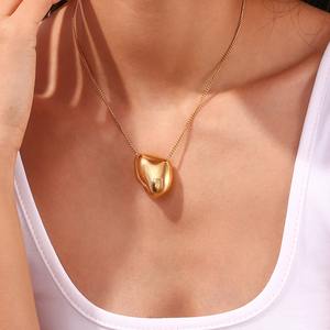 High Quality Fashion Gold Plate Sun And <strong>Moon</strong> Pendant <strong>Necklace</strong> Stainless Steel Jewelry For Women Birthday Party Gifts - Product Image 5