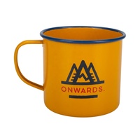 Produit phare promotionnel : Marque Kimleyda, origine Guangdong, 12oz, en métal émaillé, revêtement en poudre, couleurs et logo personnalisables, pour camping et voyage