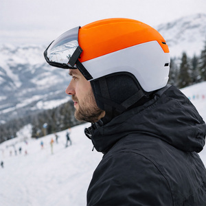 Harga Pabrik Helm Ski Baru Kustom Bersertifikasi <span class=keywords><strong>CE</strong></span> Helm Salju Unisex untuk Olahraga Musim Dingin Snowboard dengan Kacamata Terintegrasi - Product Image 1