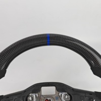 Volant TY Sports à 4 branches en cuir perforé et fibre de carbone pour Volkswagen Golf R 6-7.5 MK8/MK7 8R GTI/GTD Passat