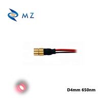 Laser Titik Merah Mini Ukuran Kompak Baru D4mm 650nm 0.6-0.8MW Kelas II Tingkat Industri MZLASER