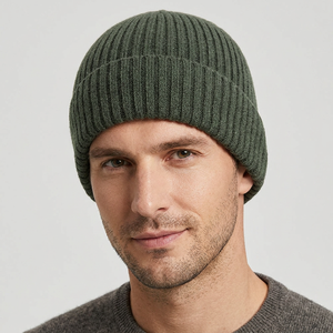 Gorro Unisex de Punto Acanalado de Color Sólido con Estampado por Transferencia Térmica, 100% Acrílico, Cálido para Invierno, Informal, para Exteriores, para Adultos, Talla 58-60 cm - Product Image 2