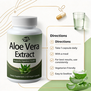 Cápsulas de Extracto de Aloe Vera de Marca Privada OEM ODM, Cápsulas Veganas que Favorecen la Salud Digestiva, Suplemento Dietético con Logotipo Personalizado - Product Image 4