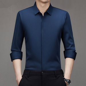 Chemise en velours pour <span class=keywords><strong>homme</strong></span> pour l'automne et l'hiver, affaires et loisirs, épaisse et chaude, chemise infroissable <span class=keywords><strong>sans</strong></span> <span class=keywords><strong>repassage</strong></span> - Product Image 5