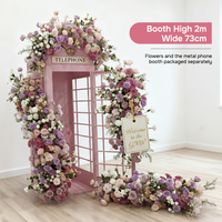 GNW Vente flash Guirlandes de fleurs pour mariages indiens Gypsophila Runner Blanc et vert Guirlande décorative de souffle de bébé