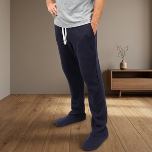 Pantalon de survêtement unisexe pour homme, 100% coton, doublure sherpa, 380g, taille élastique, coupe mi-haute, respirant, hiver, personnalisable avec logo, pour le sport et la détente - Product Image 2
