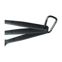 Ensemble de 3 couverts (cuillère, fourchette, couteau) avec mousqueton pour le camping en plein air, la randonnée, le trekking, le pique-nique et les voyages