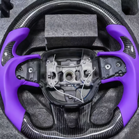 Accessoires de voiture bleus, volant pour Dodge Charger Challenger Hellcat Charger Challenger SRT RT 2015, fibre de carbone