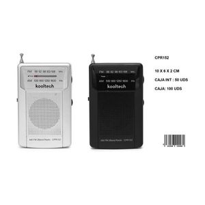 Radio Portátil Kooltech CPR152 AM FM de 2 Bandas, 10x6x2 cm - Product Image 1