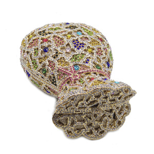 <span class=keywords><strong>Pochette</strong></span> en <span class=keywords><strong>strass</strong></span> scintillante pour la soirée, sac à main décontracté et élégant en métal pour mariages, galas et défilés de mode - Product Image 5